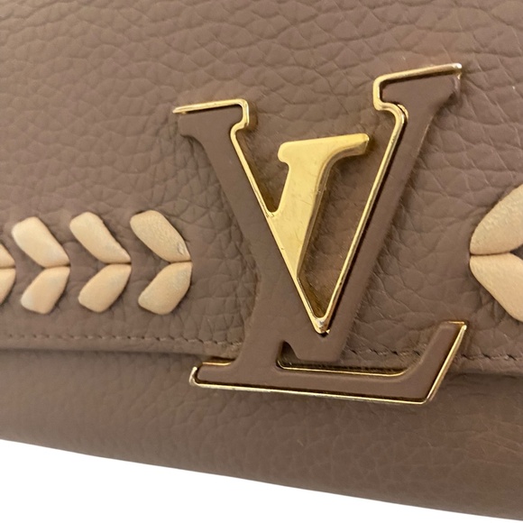 Auth. Louis Vuitton Portefeuille Capucines Taurillon Leather Long Wallet Braided - Picture 12 of 16